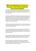 WGU Fundamentals for Success in Business - D072 Exam Questions and Correct Answers
