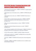 PCA&sol;CFSS Worker Training Questions and&NewLine;Answers &vert; Study Guide &vert; Grade A&plus;