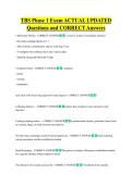 TBS Phase 1 Exam ACTUAL UPDATED  &NewLine;Questions and CORRECT Answers