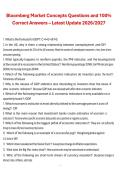 Bloomberg Market Concepts Questions and 100&percnt; Correct Answers &ndash; Latest Update 2026&sol;2027 Complete Study Guide and Certification Review Material
