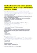 Loyola EMS System Entry Newest Questions&NewLine;and Answers &lpar;2026&sol;2027&rpar; &vert; Comprehensive&NewLine;Review &vert; A&plus; Verified