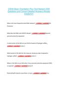 OSHA Basic Orientation Plus Test Newest 2026 &NewLine;Questions and Correct Detailed Answers Already &NewLine;Graded A&plus; 