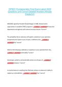 OPSEC Fundamentals Final Exam Latest 2026 &NewLine;Questions and Correct Detailed Answers Already &NewLine;Graded A&plus;