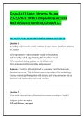 Crossfit L1 Exam Newest Actual 2025&sol;2026 With Complete Questions And Answers Verified
