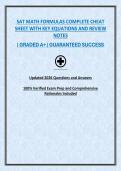 SAT MATH FORMULAS COMPLETE CHEAT SHEET WITH KEY EQUATIONS AND QUICK REVIEW NOTES
