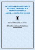SAT PREFIXES AND SUFFIXES COMPLETE VOCABULARY STUDY GUIDE WITH MEANINGS AND EXAMPLES