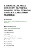 HUMAN RESOURCE INFORMATION&NewLine;SYSTEMS BASICS COMPREHENSIVE&NewLine;EXAMINATION TEST 2026 CERTIFICATION&NewLine;EVALUATION HR DATA MANAGEMENT&NewLine;PRACTICE BANK&NewLine;