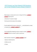 NYS Funeral Law Exam Newest 2026 Questions &NewLine;and Correct Detailed Answers Already Graded A&plus;