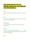 MHIC EXAM PRACTICE TEST 2026&NewLine;VERIFIED QUESTION SET AND COMPLETE&NewLine;SOLUTIONS GRADED A&plus;