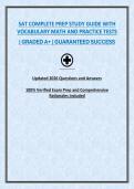SAT COMPLETE PREP STUDY GUIDE WITH VOCABULARY MATH AND PRACTICE TESTS