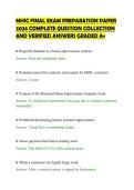 MHIC FINAL EXAM PREPARATION PAPER&NewLine;2026 COMPLETE QUESTION COLLECTION&NewLine;AND VERIFIED ANSWERS GRADED A&plus;