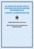 SAT READING AND WRITING COMPLETE STUDY GUIDE WITH PRACTICE QUESTIONS AND GRAMMAR RULES