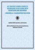 SAT 238 ROOT WORDS COMPLETE VOCABULARY STUDY GUIDE WITH MEANINGS AND EXAMPLES