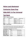 2026&sol;2027 Maine Lead Abatement Contractor Exam Prep &vert; S-Tier Test Bank & Study Guide