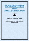 THE SAT ROOTS COMPLETE VOCABULARY STUDY GUIDE WITH MEANINGS AND EXAMPLES