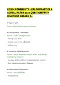 ATI RN COMMUNITY HEALTH PRACTICE A&NewLine;ACTUAL PAPER 2026 QUESTIONS WITH&NewLine;SOLUTIONS GRADED A&plus;