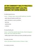 ATI RN COMMUNITY HEALTH PRACTICE A&NewLine;CERTIFICATION SCRIPT 2026 FULL&NewLine;ANSWERS TEST PAPER GRADED A&plus;&NewLine;