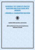 WONDERLIC TEST COMPLETE PRACTICE QUESTIONS AND STUDY GUIDE WITH ANSWERS