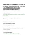 MICROBIOLOGY FUNDAMENTALS A CLINICAL&NewLine;APPROACH 4 EXAMINATION TEST PAPER 2026&NewLine;COMPREHENSIVE REVIEW SOLVED&NewLine;QUESTIONS ANSWERS GRADED A&plus;