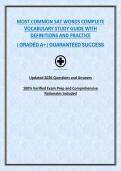 MOST COMMON SAT WORDS COMPLETE VOCABULARY STUDY GUIDE WITH DEFINITIONS AND EXAMPLES