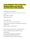 ATI RN COMMUNITY HEALTH PRACTICE A&NewLine;TRAINING BUNDLE 2026 PRACTICE&NewLine;SOLUTIONS FINAL PAPER GRADED A&plus;