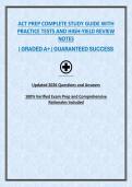 ACT PREP COMPLETE STUDY GUIDE WITH PRACTICE TESTS AND HIGH-YIELD REVIEW NOTES