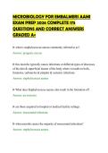 MICROBIOLOGY FOR EMBALMERS AAMI&NewLine;EXAM PREP 2026 COMPLETE 175&NewLine;QUESTIONS AND CORRECT ANSWERS&NewLine;GRADED A&plus;