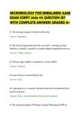MICROBIOLOGY FOR EMBALMERS AAMI&NewLine;EXAM SCRIPT 2026 175 QUESTION SET&NewLine;WITH COMPLETE ANSWERS GRADED A&plus;