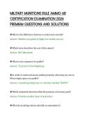 MILITARY MUNITIONS RULE AMMO 68&NewLine;CERTIFICATION EXAMINATION 2026&NewLine;PREMIUM QUESTIONS AND SOLUTIONS