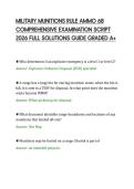 MILITARY MUNITIONS RULE AMMO 68&NewLine;COMPREHENSIVE EXAMINATION SCRIPT&NewLine;2026 FULL SOLUTIONS GUIDE GRADED A&plus;