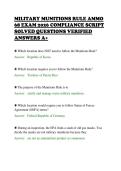 MILITARY MUNITIONS RULE AMMO&NewLine;68 EXAM 2026 COMPLIANCE SCRIPT&NewLine;SOLVED QUESTIONS VERIFIED&NewLine;ANSWERS A&plus;