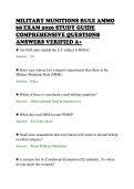 MILITARY MUNITIONS RULE AMMO&NewLine;68 EXAM 2026 STUDY GUIDE&NewLine;COMPREHENSIVE QUESTIONS&NewLine;ANSWERS VERIFIED A&plus;