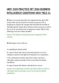 MISY 5325 PRACTICE SET 2026 BUSINESS&NewLine;INTELLIGENCE QUESTIONS HIGH YIELD A&plus;