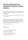MISY 5325 QUESTION BANK 2026&NewLine;INFORMATION TECHNOLOGY STRATEGY&NewLine;UPDATED A&plus;