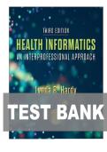 TEST BANK FOR Health Informatics&colon; An Interprofessional Approach 3rd Edition by Lynda R&period; Hardy ISBN&colon; 978-0323711968 COMPLETE GUIDE ALL CHAPTERS COVERED 100&percnt; VERIFIED A&plus; GRADE ASSURED&excl;&excl;&excl;&excl;NEW LATEST UPDATE&excl;&excl;&excl;&excl;