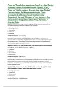 Property & Casualty Insurance License Exam Prep &ndash; Real Practice Questions&comma; Answers & Detailed Rationales &lpar;Updated 2026&rpar;  &vert; Property & Liability Insurance Coverage&comma; Insurance Policies & Contract Analysis&comma; Risk Management Principles&comma; Claims Investigation & 