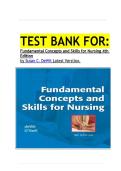 TEST BANK FOR FUNDAMENTAL CONCEPTS SKIL&NewLine;LS FOR NURSING 4TH EDITION BY DEWIT 