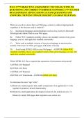 WGU C777 OBJECTIVE ASSESSMENT TEST BANK WITH 350&NewLine;QUESTIONS AND CORRECT VERIFIED ANSWERS &vert; C777 OA WEB&NewLine;DEVELOPMENT APPLICATIONS &vert; EXAM QUESTIONS AND&NewLine;ANSWERS &vert; NEWEST UPDATE 2026&sol;2027 &vert; GUARANTEED PASS&period;