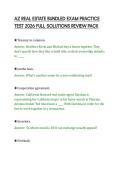 AZ REAL ESTATE BUNDLED EXAM PRACTICE&NewLine;TEST 2026 FULL SOLUTIONS REVIEW PACK&NewLine;