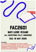 FAC2601 May&sol;June &lpar;Exam&rpar; Memo &vert; Due 18 May 2026