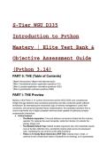 2026&sol;2027 S-Tier WGU D335 Introduction to Python Mastery &vert; Elite Test Bank & Objective Assessment Guide &lpar;Python 3&period;14&rpar;