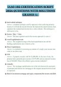 IAAO 102 CERTIFICATION SCRIPT&NewLine;2026 QUESTIONS WITH SOLUTIONS&NewLine;GRADED A&plus;&NewLine;