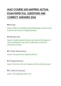 IAAO COURSE 600 MAPPING ACTUAL&NewLine;EXAM PAPER FULL QUESTIONS AND&NewLine;CORRECT ANSWERS 202