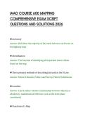 IAAO COURSE 600 MAPPING&NewLine;COMPREHENSIVE EXAM SCRIPT&NewLine;QUESTIONS AND SOLUTIONS 2026&NewLine;