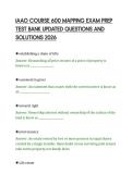IAAO COURSE 600 MAPPING EXAM PREP&NewLine;TEST BANK UPDATED QUESTIONS AND&NewLine;SOLUTIONS 2026&NewLine;