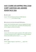 IAAO COURSE 600 MAPPING FINAL EXAM&NewLine;SCRIPT QUESTIONS AND ANSWERS&NewLine;REVIEW PACK 2026
