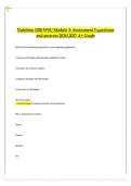Nutrition 1020 WSU Module 3&colon; Assessment 3 questions &NewLine;and answers 20262027 A&plus; Grade