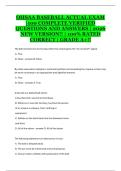 OHSAA Baseball &ndash; Actual Exam Practice Questions and Answers &lpar;100 Questions&comma; 2026 Latest Updated&rpar;