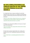 MLS TESTS COMPILATION BUNDLE 2026&NewLine;COMPLETE QUESTION SET AND VERIFIED&NewLine;SOLUTIONS PREMIUM COLLECTION&NewLine;GRADED A&plus;