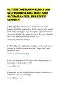 MLS TESTS COMPILATION BUNDLE 2026&NewLine;COMPREHENSIVE EXAM SCRIPT WITH&NewLine;ACCURATE ANSWERS FULL REVIEW&NewLine;GRADED A&plus;